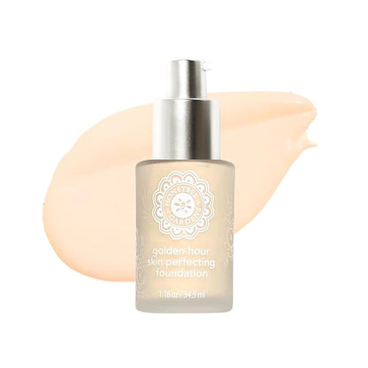Honeybee Gardens Golden Hour Foundation In Supernatural, Neutral Light Tone, Skin-Perfecting, Luminous Finish, Vegan, 34.5ml
