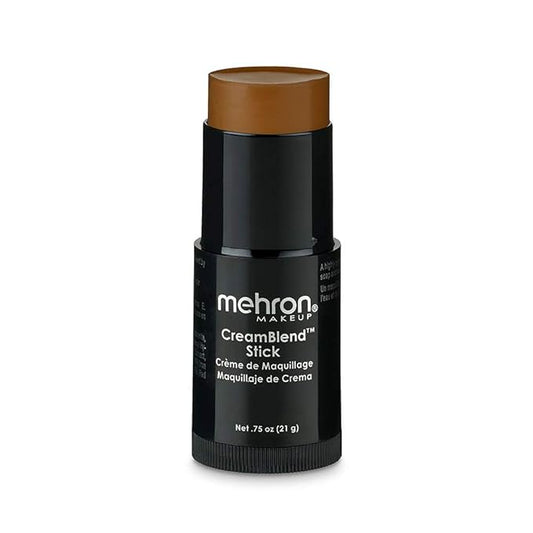 Mehron Makeup CreamBlend Stick | Face Paint, Body Paint, & Foundation Cream Makeup | Body Paint Stick Perfect for Halloween .75 oz (21 g) (Dark 1)