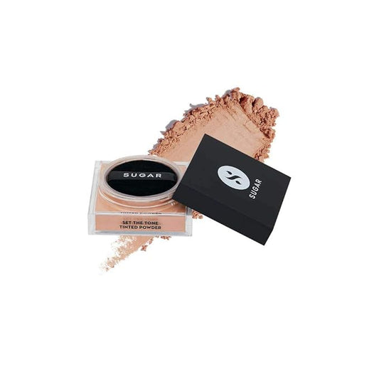 SUGAR Cosmetics Set The Tone Tinted Powder - 45 Con Panna (Medium-Deep) Long-Lasting | Oil-Controlling | Smooth Application | Tinted Powder for Matte Finish