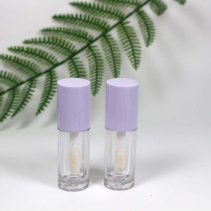 COSIDEA 30pcs Pruple Empty 6ml 0.2oz Lip Gloss Tubes with Big Doe Foot Wand，Round Lipgloss Containers，Concealer Tube Cosmetic Packing Container Bulk Wholesale