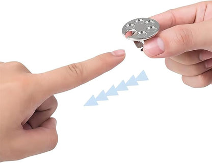 Silver Mini Manicure Palette Metal Paint Palette Finger Rings Nail Art Tools Makeup Palettes