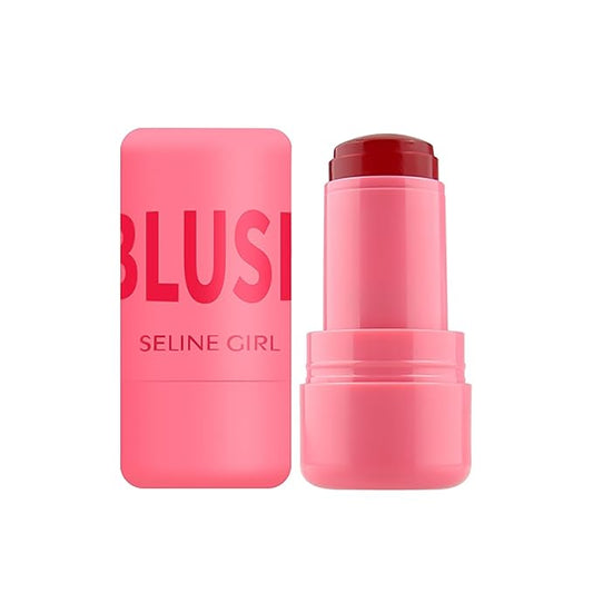 Jelly Blush Stick, Cream Blush & Tool 2-IN-1, Blendable Blushes Makeup For Eyes Lips Cheeks, Color Balm Natural and Creamy #SPRITZ