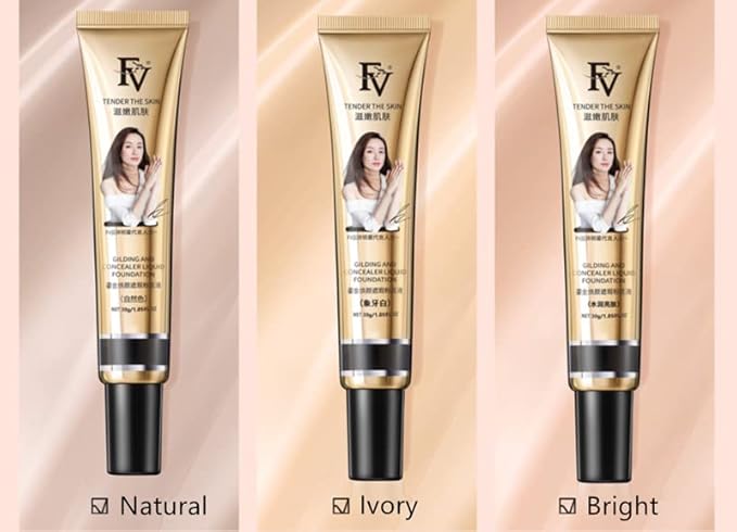 30ml Waterproof Foundation Full Cover Face Base Liquid Foundation Soft Matte Concealer Primer Base Makeup Color Correcting Whitening Cream Facial Concealer # Natural