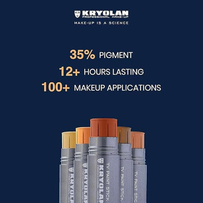 Kryolan TV Paint Stick - V15 Kryolan Makeup - Makeup Foundation - Makeup for TV, Theater, Stage, Acting, Face and Body, Full Coverage Concealer Foundation - Made in USA (25 g)