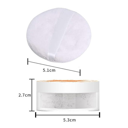 Sunscreen Setting Powder SPF 35, Translucent Face Loose Powder for Face & Scalp, Oil Control Mineral Powder Natural Matte Finish Sheer Coverage Lasting Lightweight Breathable (03 White)