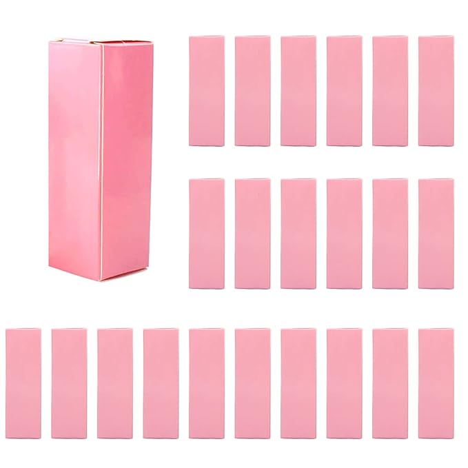COSIDEA 50 PCS Empty Pink Lip Gloss Boxes W28 xW28 xH89mm / W1.02xW1.02xH3.5 inch, Cosmetic Perfume/Mascara Box Packaging for Small Business Wholesale, small Kraft Paper Box Luxury Holder Wrapping