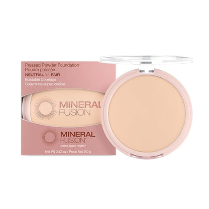 Mineral Fusion Pressed Powder Foundation, Neutral 1-0.32oz ea (Pack of 2)