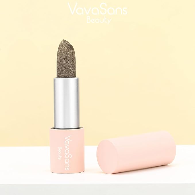 Vegan Glitter Lipstick Space Grey Shimmer Metallic Sparkling Greige Shade Long Lasting Waterproof Non-Sticky Formula Diamond Shiny Highly Pigmented Lip Stick for Women