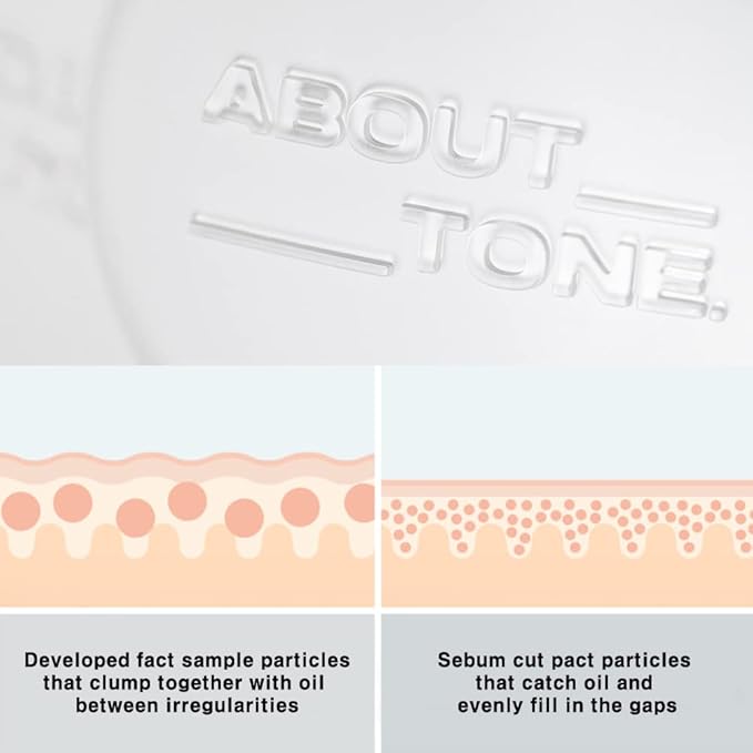 [ABOUT TONE] Blur Powder Pact (01 FAIR) + Glow Powder Pact + Air Fit Powder Pact + Sebum Cut Powder Pact [4 Types of Powder Pact BUNDLE SET] / Pressed Powder Pact with Mirror and Powder Puff