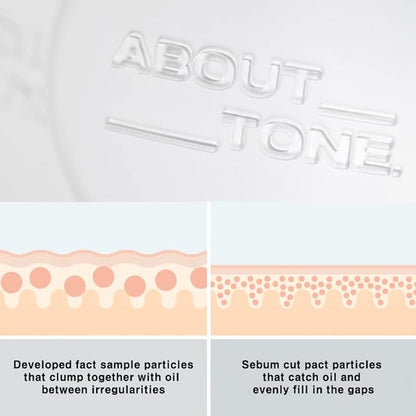 [ABOUT TONE] Blur Powder Pact (01 FAIR) + Glow Powder Pact + Air Fit Powder Pact + Sebum Cut Powder Pact [4 Types of Powder Pact BUNDLE SET] / Pressed Powder Pact with Mirror and Powder Puff