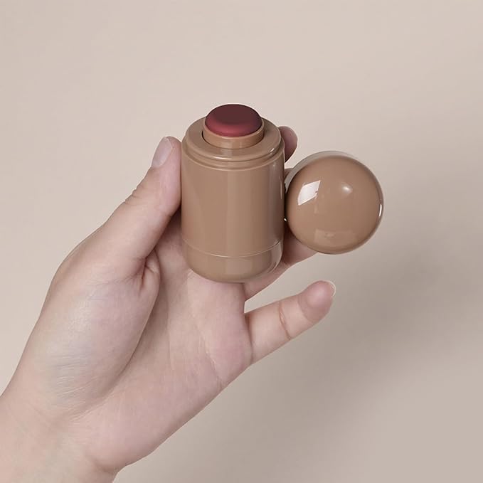 Cream Blush stick, Natural-Looking Matte Finish Makeup Blush stick, Hydrating Long Lasting Lightweight Blendable Blush for cheeks (#6 Bronze Glow, 1 PC)