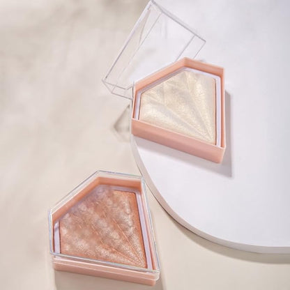 White Highlighter Makeup Palette, Face Highlighter Palette Glitter Highlighter Palette Shimmer Highlighter Powder for Face Cheek Illuminator Iluminadores de Maquillaje (01)
