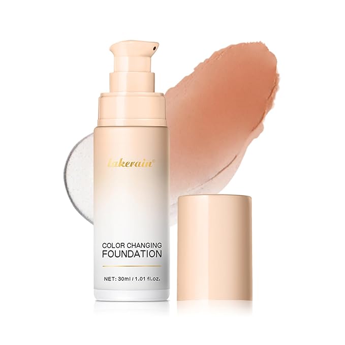 Colour Changing Foundation With Centella, CC Red Correction Cream, Color Correcting Formula for Blemishes, Red Skin, & Acne Marks, Liquid Foundation for Women-White