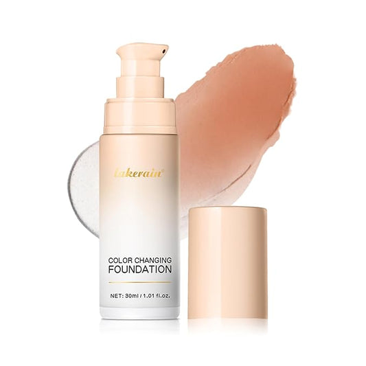 Colour Changing Foundation With Centella, CC Red Correction Cream, Color Correcting Formula for Blemishes, Red Skin, & Acne Marks, Liquid Foundation for Women-White