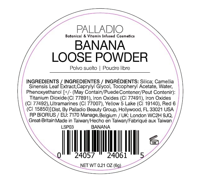 Palladio 4 Ever+Ever Mattifying Loose Setting Powder (Banana Powder)