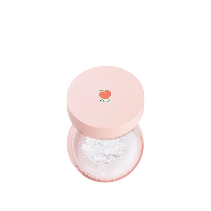 Peach Cotton Multi Finish Powder 5g/0.17oz - Korean Peach Extract Sebum Control Face Powder Silky Setting Powder for Oily Skin & Soft Korean Skin Care Gift Travel Essential