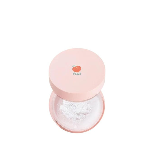 Peach Cotton Multi Finish Powder 5g/0.17oz - Korean Peach Extract Sebum Control Face Powder Silky Setting Powder for Oily Skin & Soft Korean Skin Care Gift Travel Essential