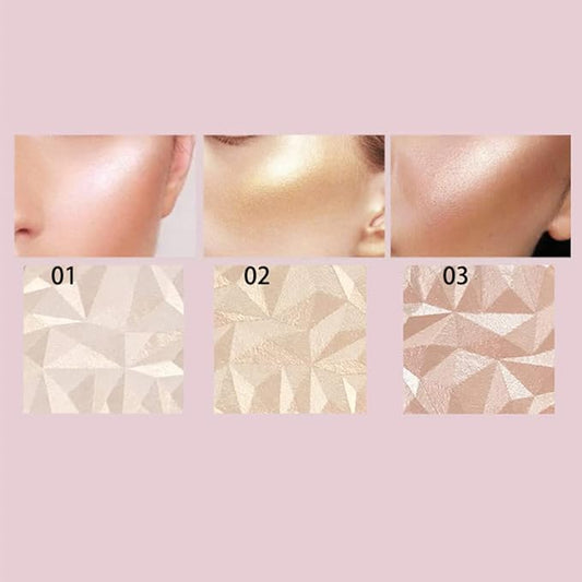 Highlighter Makeup Palette,holographic packaging with Mirror Cosmetics Vegan, Cruelty Free and Hypoallergenic 6 color Pigmented Face (Highlighters-01)