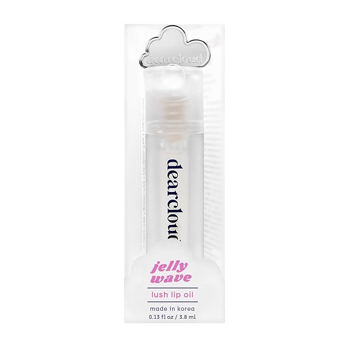 Jelly Wave Lush Lip Oil – Clear Lip Gloss and Lip Gloss for Women - Korean skincare essential – Lip Oil for Women with Collagen - Diamond (0.13 oz)