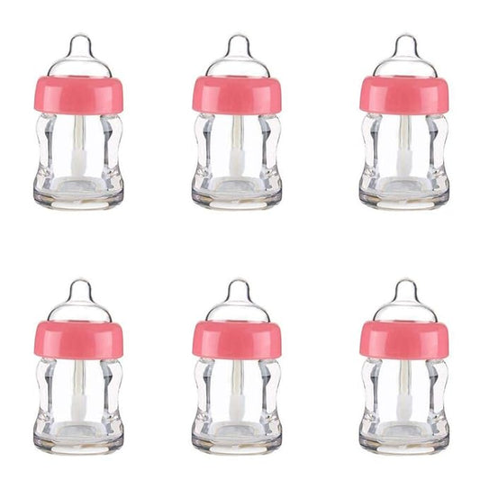 6 Pieces Empty Lip Gloss Tubes Reusable Lip Gloss Containers Milk Bottle Shaped Lips Gloss Tube 7 ml Empty Refillable Lips Gloss Bottles DIY Cosmetics Lipstick Containers, Pink