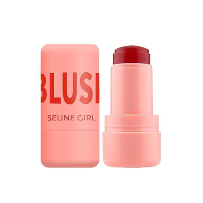 Jelly Blush Stick, Cream Blush & Tool 2-IN-1, Blendable Blushes Makeup For Eyes Lips Cheeks, Color Balm Natural and Creamy #CHILL