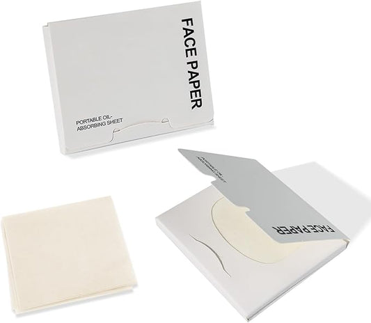 BOROLA Oil Blotting Paper for Face 200 Sheets Replacement Packs, Soft Absorbing Pads for Face Shine Control, Portable Oil Absorbing Tissues for Oily Skin, Design for Men & Women(White)