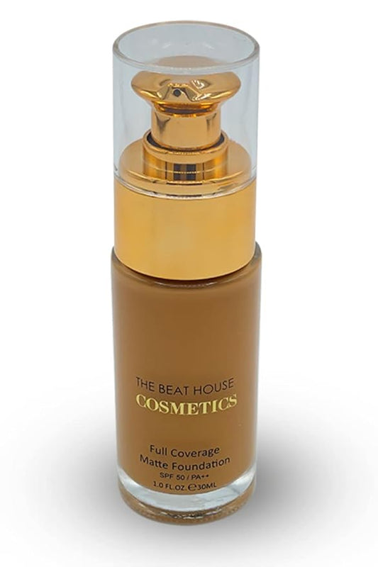 Full Coverage Matte Foundation (Cool Almond) | SPF 50/ PA ++ | Cruelty Free | Medium to Full Coverage | Smooth Finish | All Day Stay |