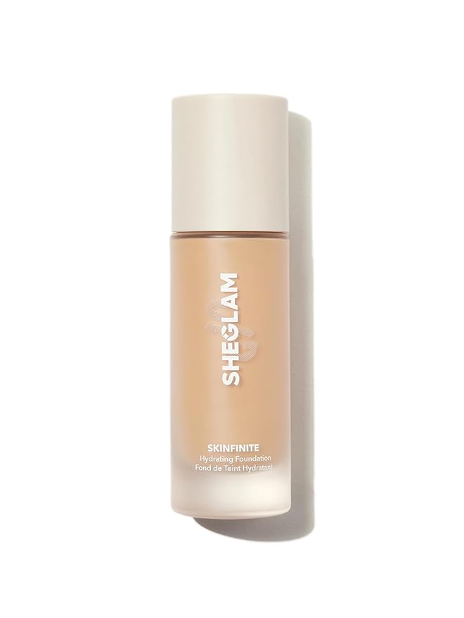 SHEGLAM Skinfinite Hydrating Foundation Flawless Dewy Foundation Hydrating Coverage Invisible Pore Concealer Pore-less Non-Greasy Lightweight Natural Soft Liquid Foundation-Porcelain