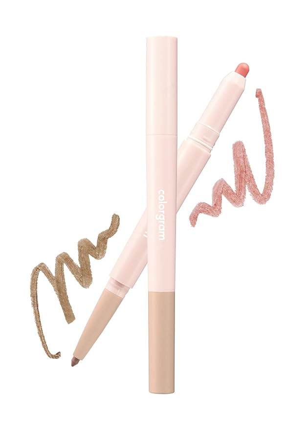 COLORGRAM Juicy Blur Tint 08 Cooling Strawberry + All In One Over-Lip Maker 01 Warm Peach Bundle
