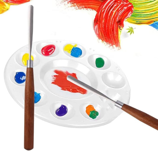 Pokinge Stainless Steel Nail Art Spatula Cosmetic Makeup Palette Spatula Spoon Cream Stirring Rod Mixing Tool Manicure Accessories For Women