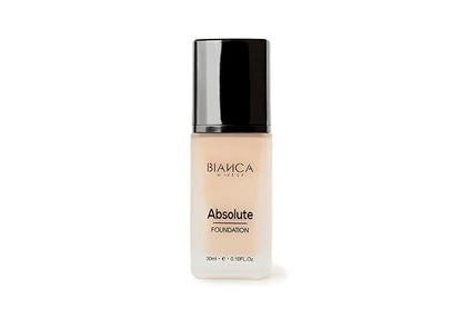 Absolute Foundation | Bianca Makeup | Liquid Foundation with Full Coverage | Shine and Oil Control | 24-hour Wear | Water and Humidity Resistant | Various Shades (Nude, 0.10 Fl Oz)