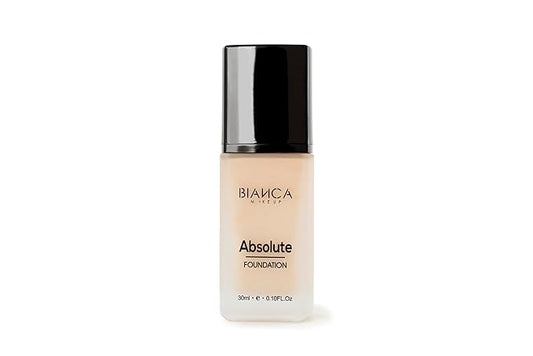 Absolute Foundation | Bianca Makeup | Liquid Foundation with Full Coverage | Shine and Oil Control | 24-hour Wear | Water and Humidity Resistant | Various Shades (Nude, 0.10 Fl Oz)