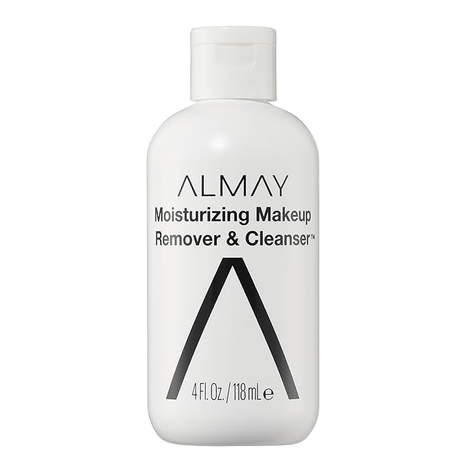 Almay Moisturizing Makeup Remover, Dermatologist Tested and Fragrance-Free, Hypoallergenic Cleanser, Removes Regular and Longwear Formulas, 4 Fl Oz (1 Pack)