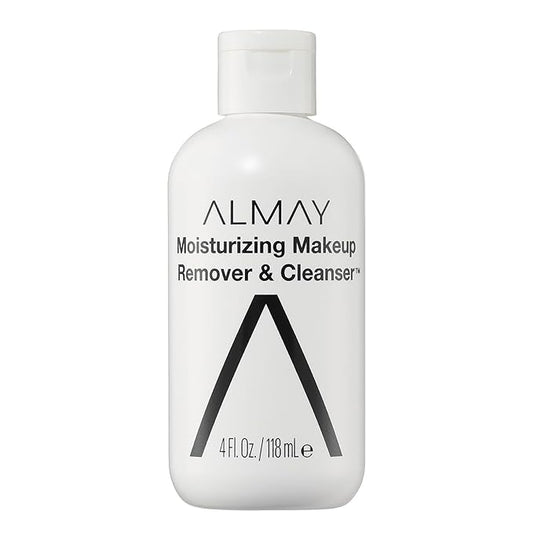 Almay Moisturizing Makeup Remover, Dermatologist Tested and Fragrance-Free, Hypoallergenic Cleanser, Removes Regular and Longwear Formulas, 4 Fl Oz (1 Pack)