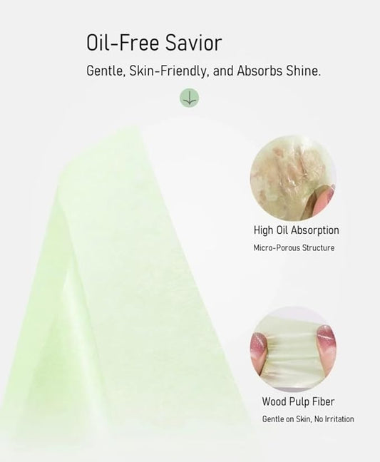 200 Sheets Oil Blotting Paper with Mirror, Puff, and Refill Pack – Face Oil Absorbing Sheets for Oil Control and Makeup Touch-Ups (200 Sheets)
