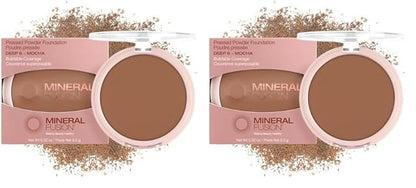 Mineral Fusion Pressed Powder Foundation, Deep 6, 0.32 Ounce (Pack of 2)