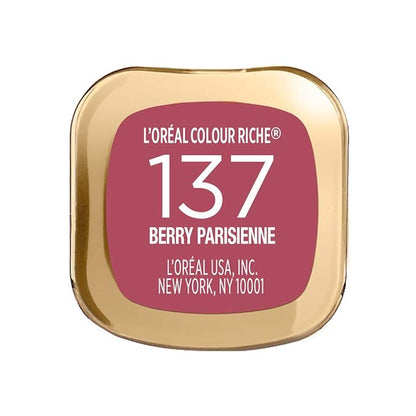 L’Oréal Paris Colour Riche Original Creamy, Hydrating Satin Lipstick with Argan Oil and Vitamin E, Berry Parisienne , 1 Count