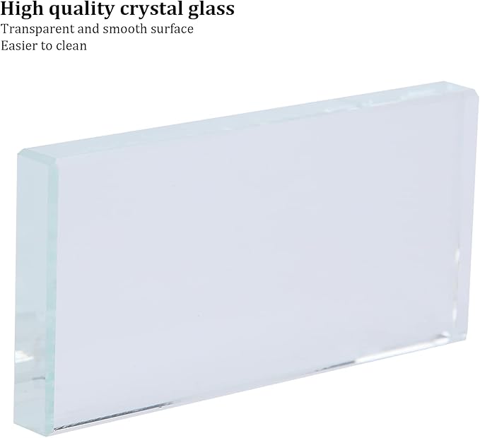 ZJchao Nail Art Palettes, Glass Nail Palettes False Eyelash Glue Holder for Mixing Color Blending Glass Rectangle Makeup