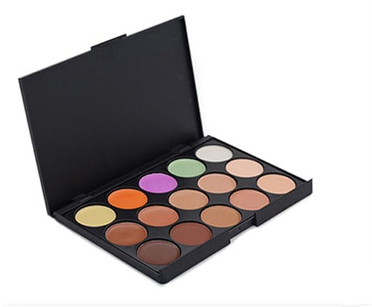 15 Colors Hydrating Cream Concealer Palette, Pure Vie Long Lasting Full Coverage Correcting Concealer Palette Foundation Camouflage Makeup Contour Kit for Conceals Corrects Dark Circles Acne Blemish#3