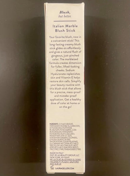 LAURA GELLER NEW YORK Italian Marble Blush Makeup Stick | Cream Finish Marbleized Blush for Cheeks, D'oro Berry