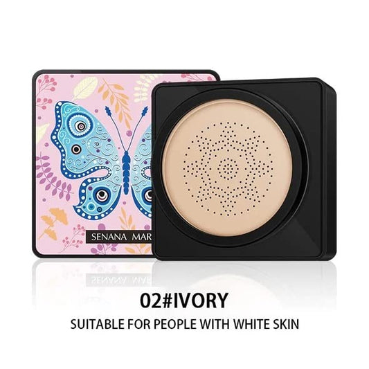 Air Cushion CC Cream Mushroom Head, Concealer Moisturizing BB Cream Foundation, Waterproof Matte Long Lasting Bright Face Makeup Base Long Lasting Cushion CC (2# Ivory)