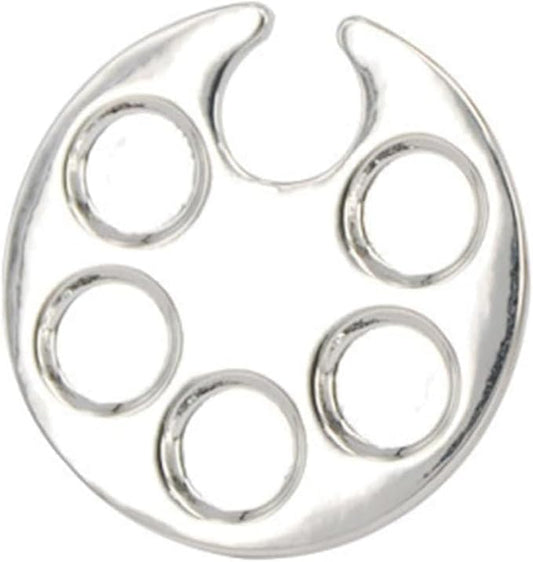 Silver Mini Manicure Palette Metal Paint Palette Finger Rings Nail Art Tools Makeup Palettes Nail Art Polish Tools