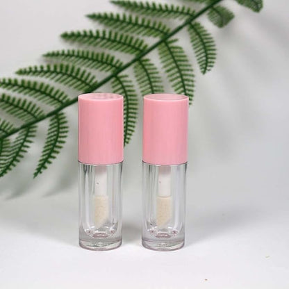COSIDEA 30pcs Pink Empty 6ml 0.2oz Lip Gloss Tubes with Big Doe Foot Wand，Round Lipgloss Containers，Concealer Tube Cosmetic Packing Container Bulk Wholesale