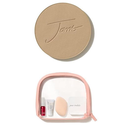 jane iredale PurePressed Base Mineral Foundation Refill or Refillable Compact Set| Semi Matte Pressed Powder with SPF | Talc Free, Vegan, Cruelty-Free