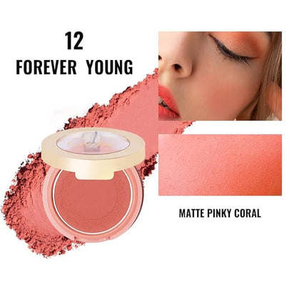 Oulac Silky Matte Powder Blush in Natural Finish 02+11+12