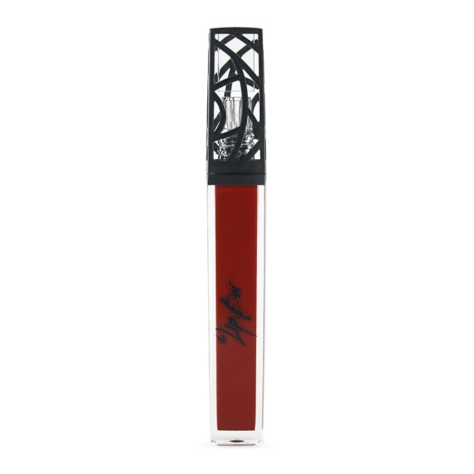 The Lip Bar Vegan Non-Sticky Lip Gloss, with Hydrating Shea Butter for a Lightweight, High Shine Finish, Vixen - Deep Red Opaque