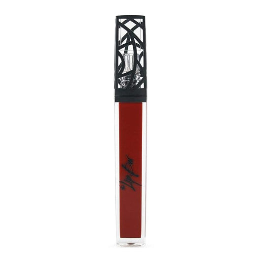 The Lip Bar Vegan Non-Sticky Lip Gloss, with Hydrating Shea Butter for a Lightweight, High Shine Finish, Vixen - Deep Red Opaque