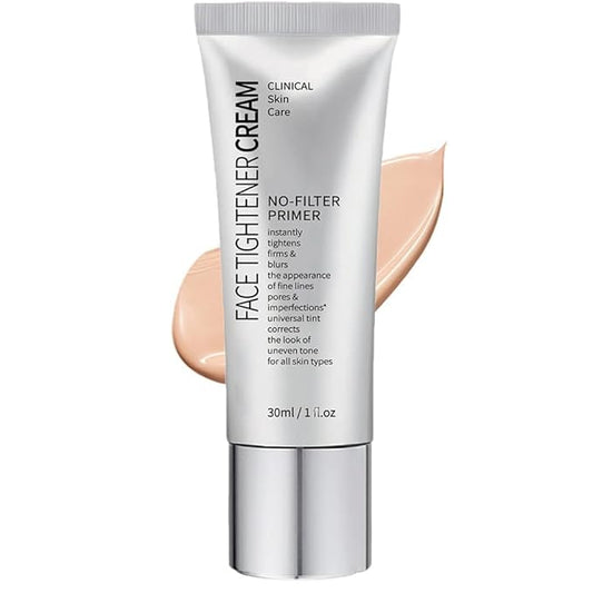 Instant Skin Tightener Primer, No-Filter Face Tightening Primer, Long-Lasting Hydrating Makeup Base, Face Blurring Pore Minimizer, Smoothing Face Primer