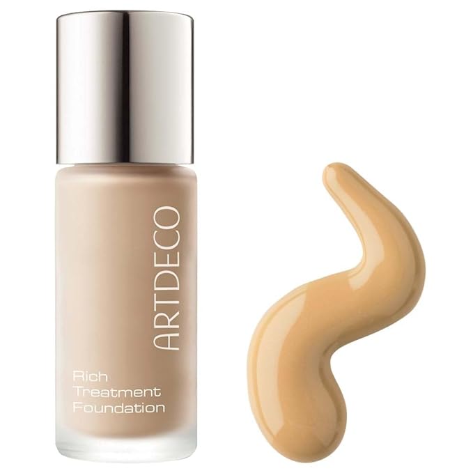 ARTDECO Rich Treatment Foundation - Deep Honey N°18 - Conceals Imperfections & Creates Flawless Complexion - Long-Lasting - Even & Velvety-Smooth Finish - Water-Resistant - Vegan Makeup - 0.67 Fl Oz
