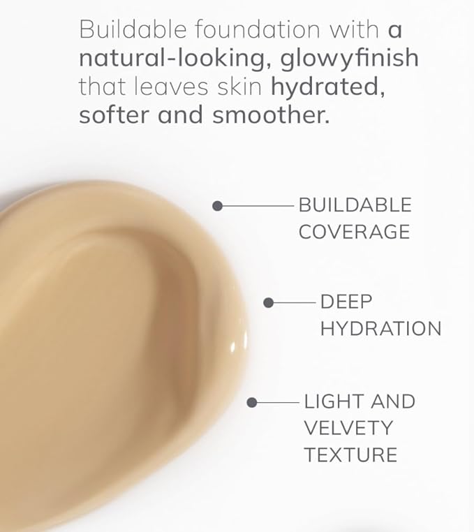 Farmasi Air Glow Foundation, Deeply hydrating and Lightweight Skincare Effects, Sea-Water formula, Natural-looking Skin Hydrated Softer and Smooter, Buildable Hylauronic Coverage 1 Fl Oz / 30 ML - C05